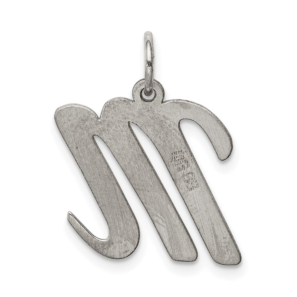 Sterlingsilber Rhodiniert Schreibschrift Buchstabe M Initiale Charm