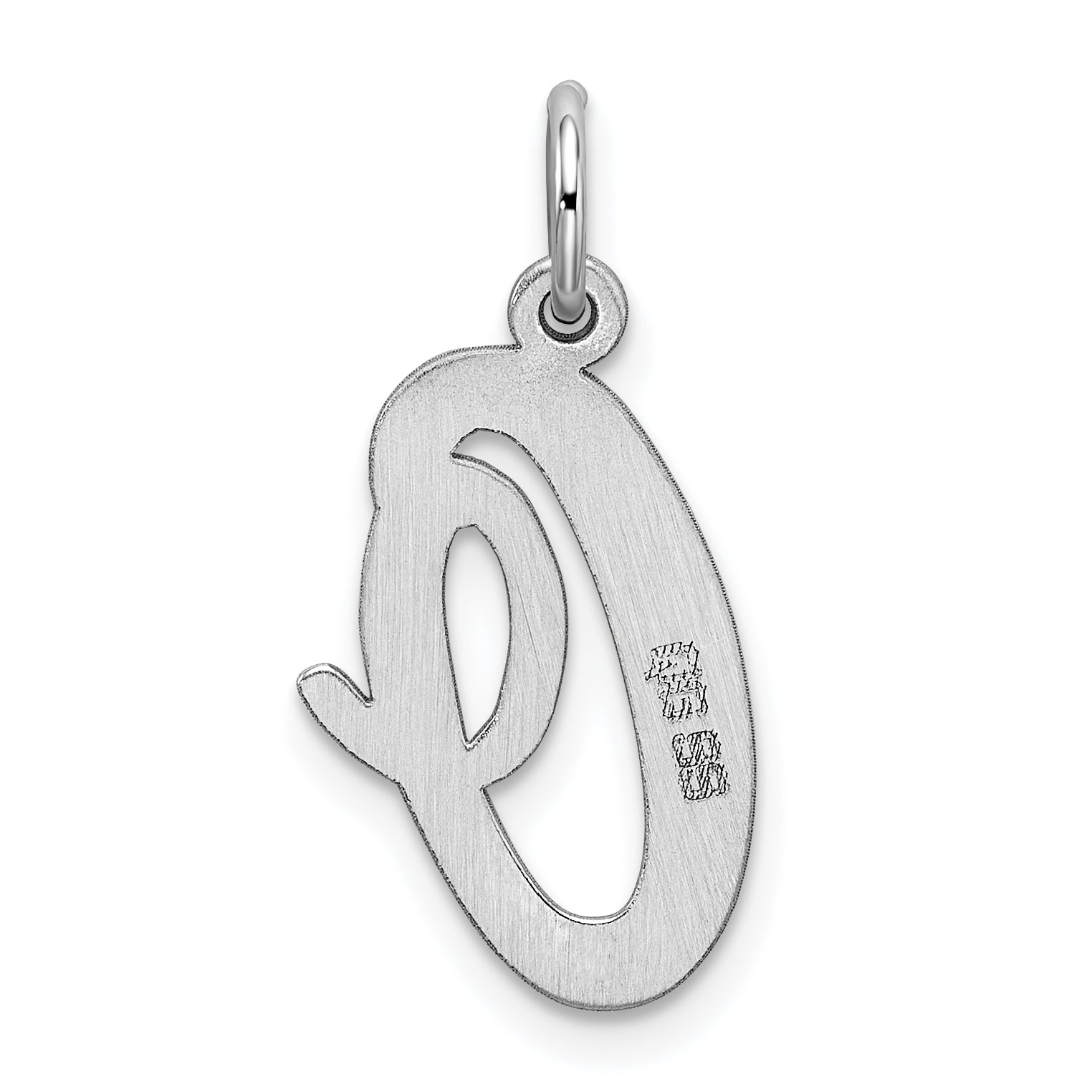 Sterlingsilber Rhodiniert Schreibschrift Buchstabe O Initiale Charm
