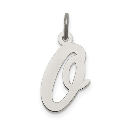 Sterlingsilber Rhodiniert Schreibschrift Buchstabe O Initiale Charm