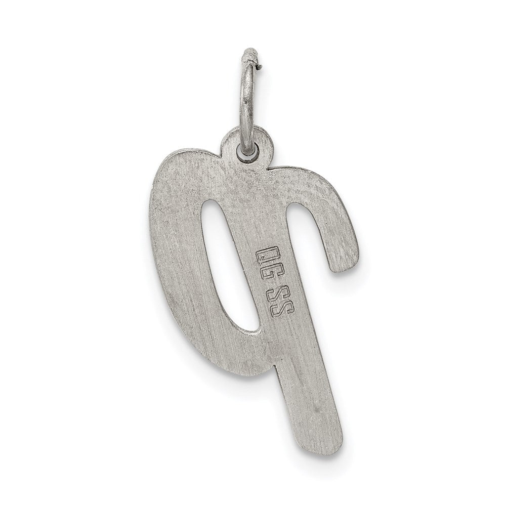 Sterlingsilber Rhodiniert Schreibschrift Buchstabe P Initiale Charm