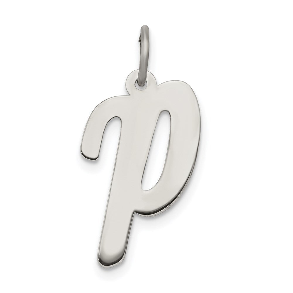 Sterlingsilber Rhodiniert Schreibschrift Buchstabe P Initiale Charm