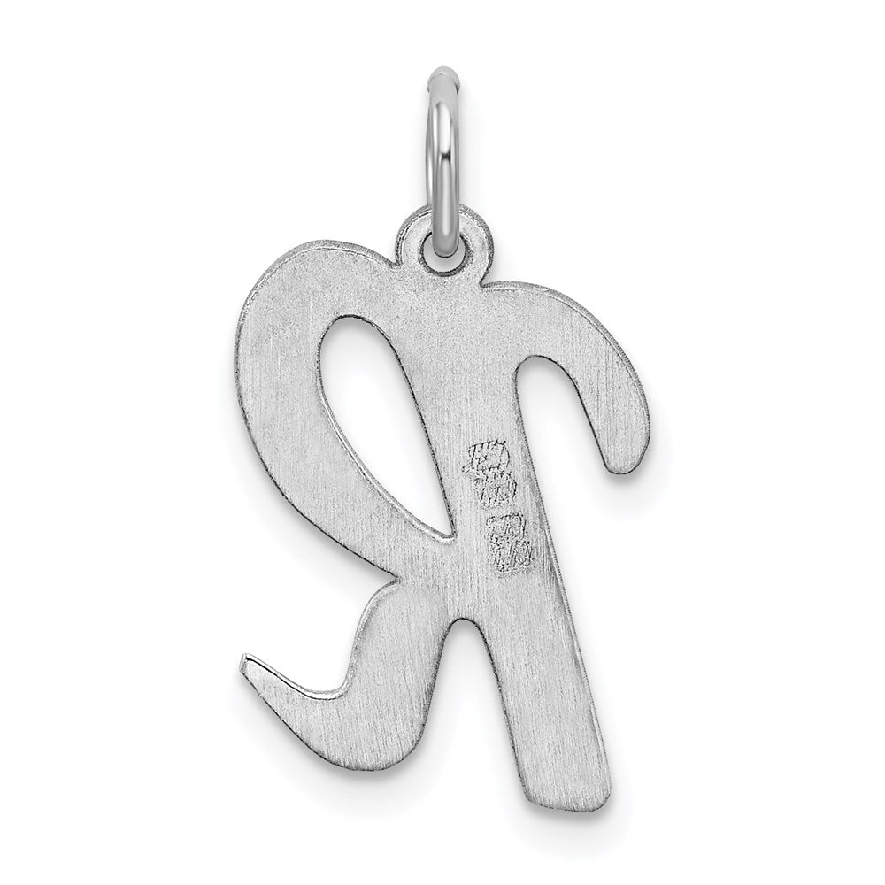 Sterlingsilber Rhodiniert Schreibschrift Buchstabe R Initiale Charm