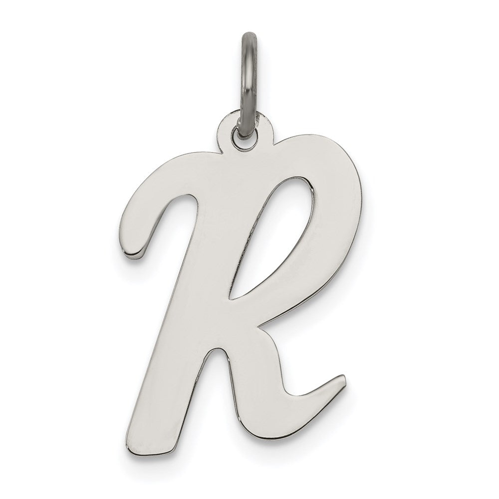 Sterlingsilber Rhodiniert Schreibschrift Buchstabe R Initiale Charm