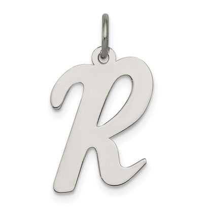 Sterlingsilber Rhodiniert Schreibschrift Buchstabe R Initiale Charm