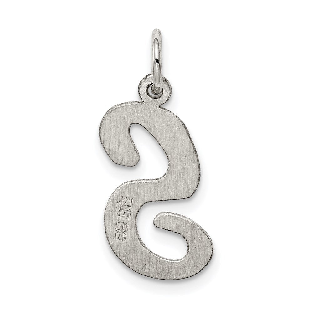 Sterlingsilber Rhodiniert Schreibschrift Buchstabe S Initiale Charm