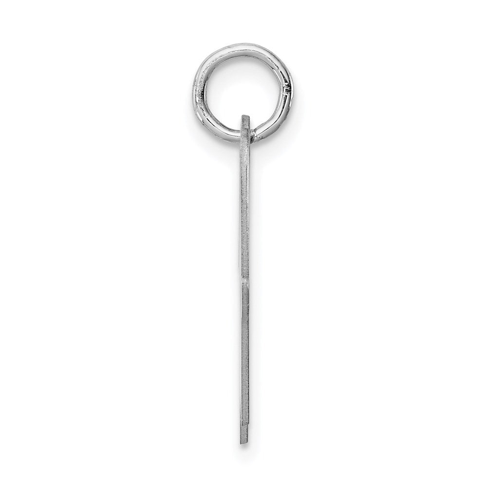 Sterlingsilber Rhodiniert Schreibschrift Buchstabe W Initiale Charm