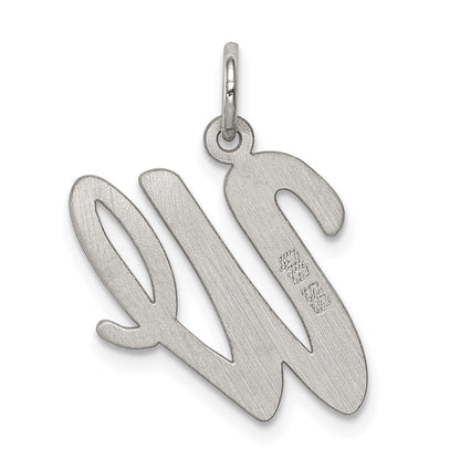 Sterlingsilber Rhodiniert Schreibschrift Buchstabe W Initiale Charm