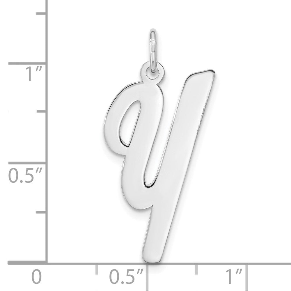 Sterlingsilber Rhodiniert Schreibschrift Buchstabe Y Initiale Charm