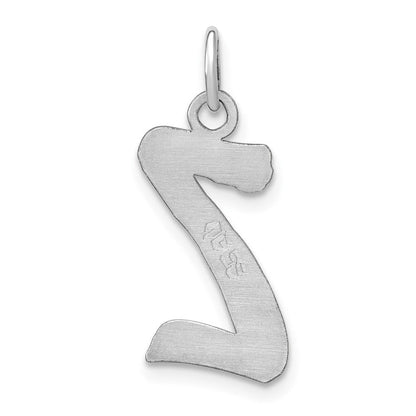 Sterlingsilber Rhodiniert Schreibschrift Buchstabe Z Initiale Charm