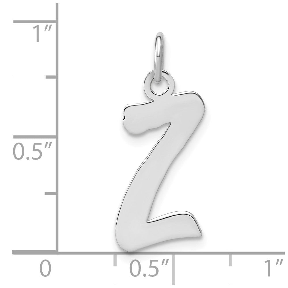 Sterlingsilber Rhodiniert Schreibschrift Buchstabe Z Initiale Charm