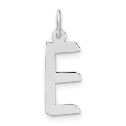 Sterlingsilber Groß Schräg Block Initiale E Charm