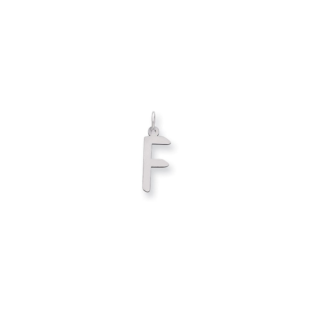 Sterlingsilber Groß Schräg Block Initiale F Charm