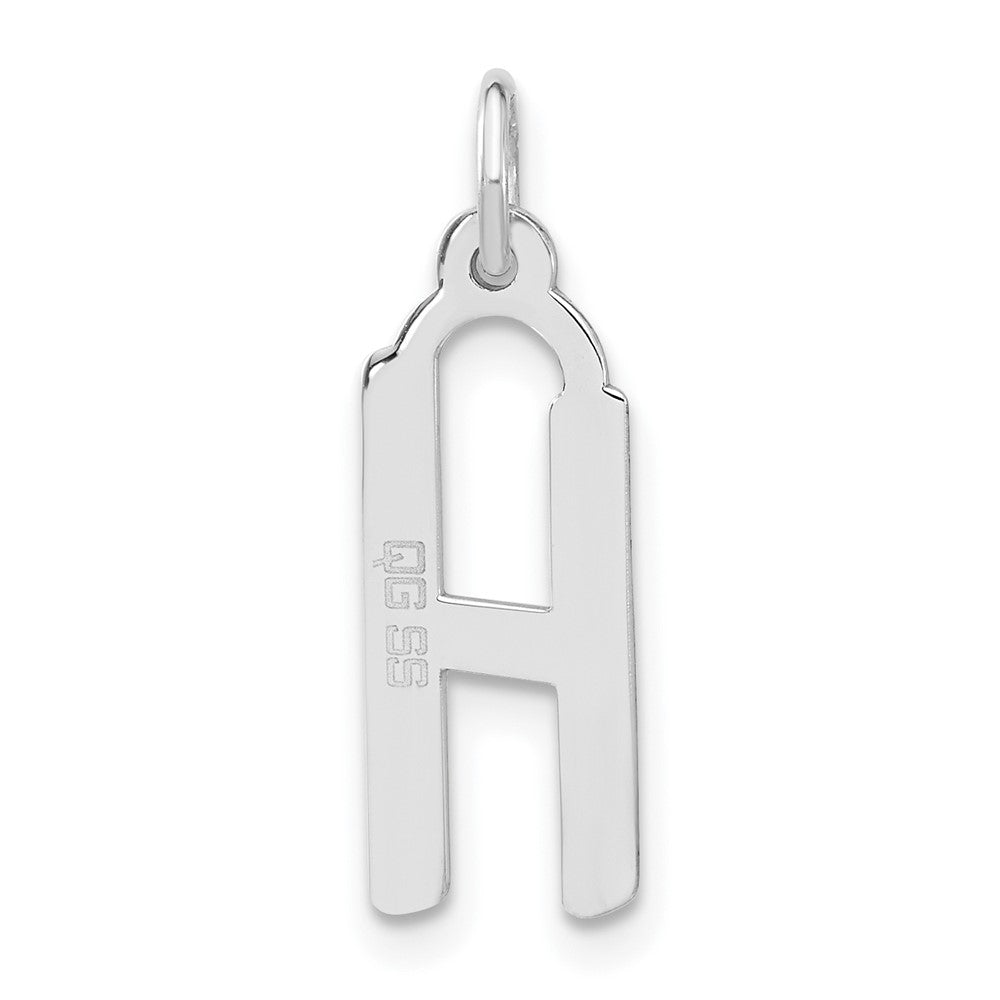 Sterlingsilber Groß Schräg Block Initiale H Charm