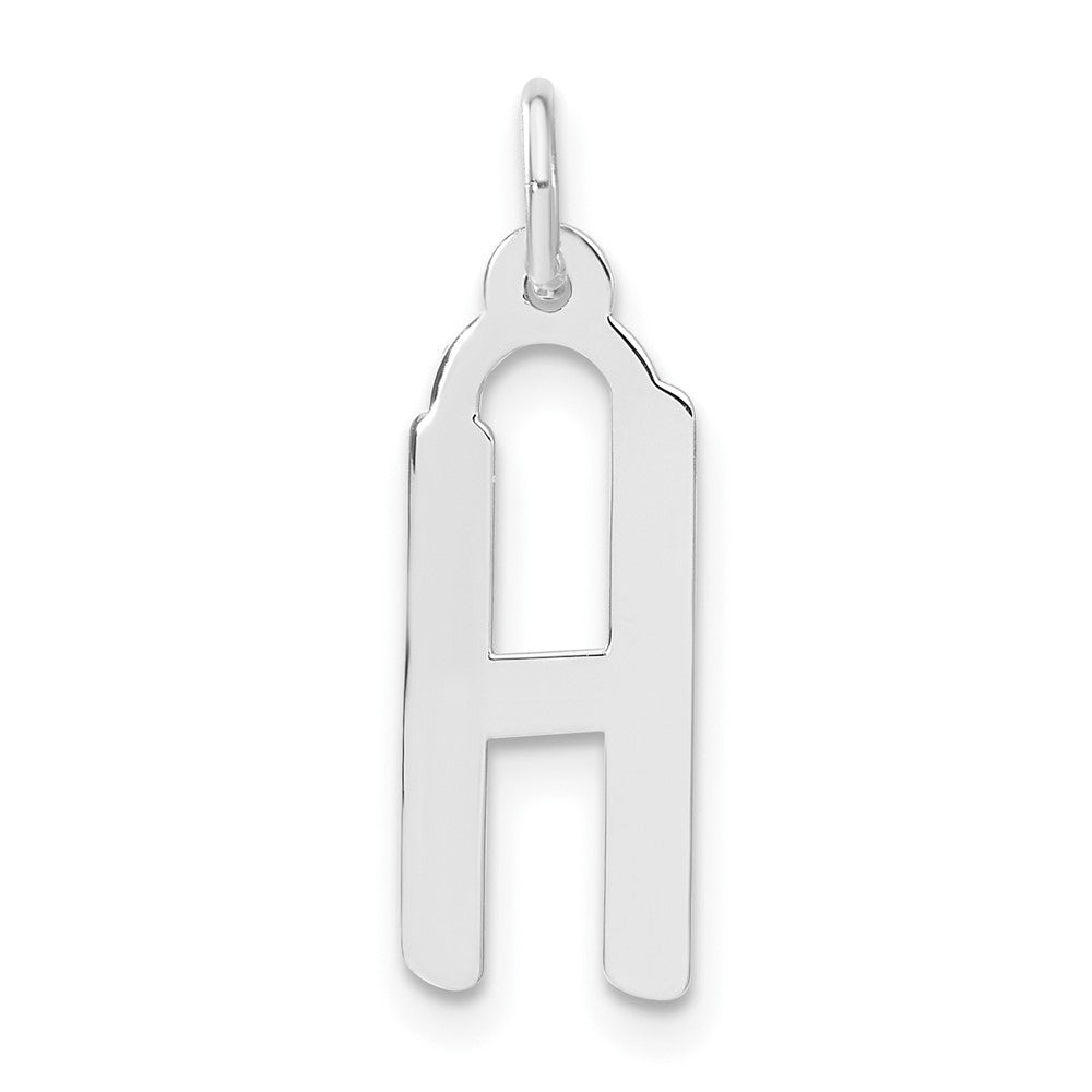Sterlingsilber Groß Schräg Block Initiale H Charm