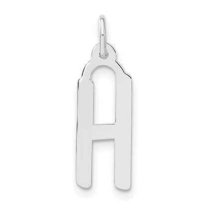 Sterlingsilber Groß Schräg Block Initiale H Charm