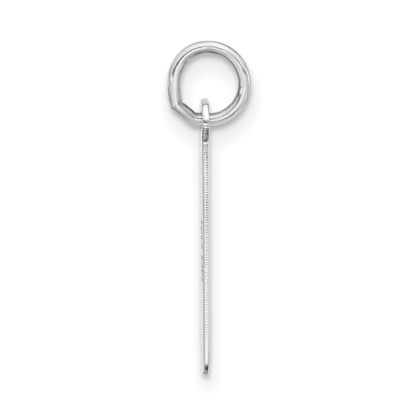 Sterlingsilber Groß Schräg Block Initiale I Charm