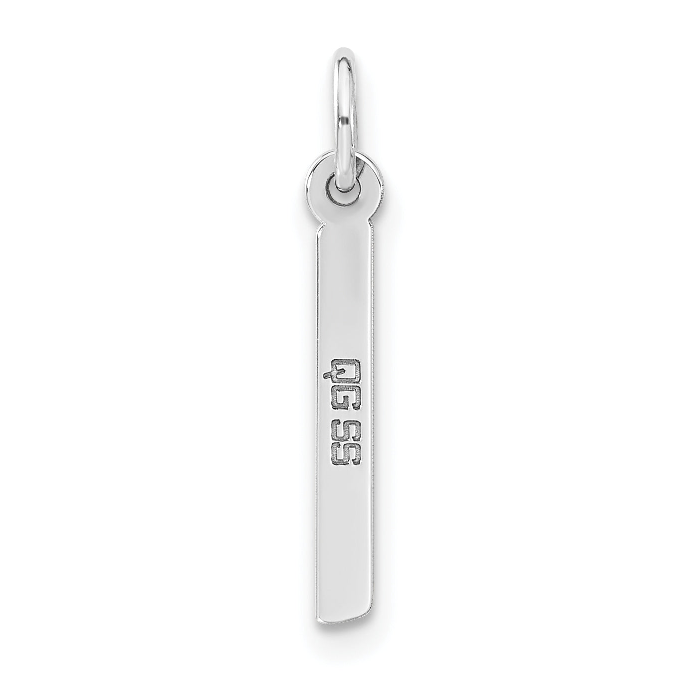 Sterlingsilber Groß Schräg Block Initiale I Charm