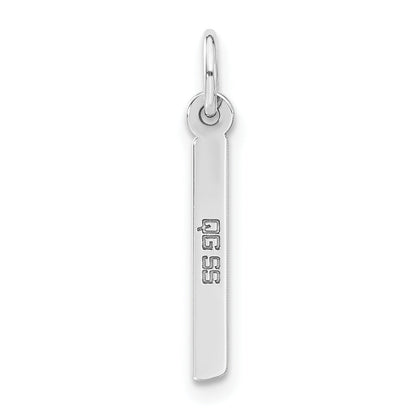 Sterlingsilber Groß Schräg Block Initiale I Charm