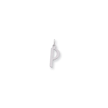 Sterlingsilber Groß Schräg Block Initiale P Charm