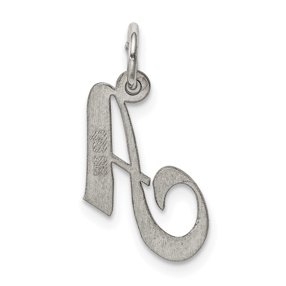 Sterlingsilber Rhodiniert Fantasie Schreibschrift Buchstabe A Initiale Charm