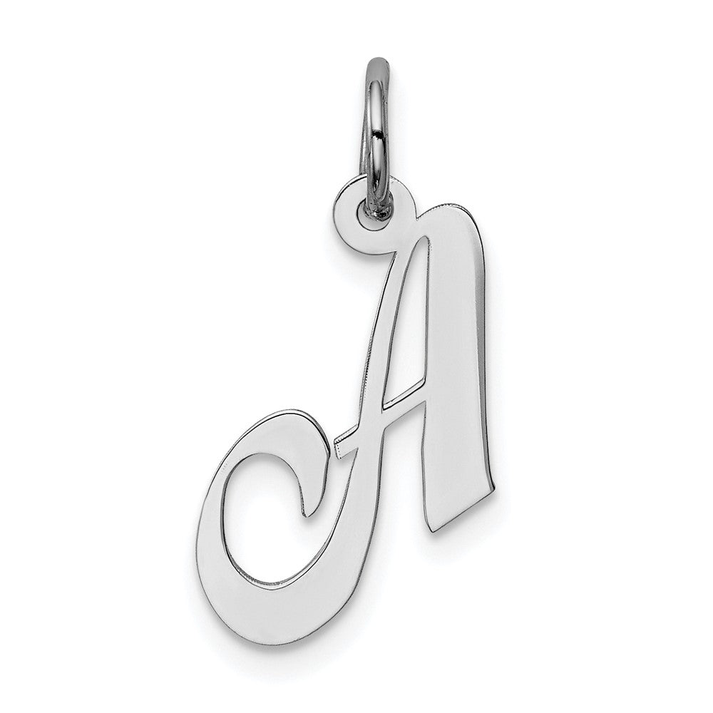 Sterlingsilber Rhodiniert Fantasie Schreibschrift Buchstabe A Initiale Charm