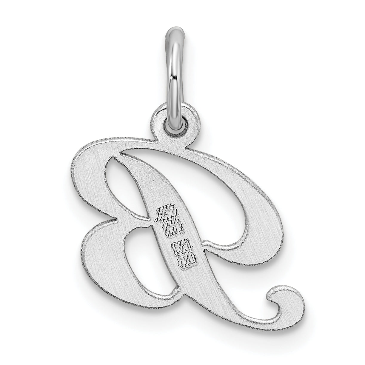Sterlingsilber Rhodiniert Fantasie Schreibschrift Buchstabe B Initiale Charm