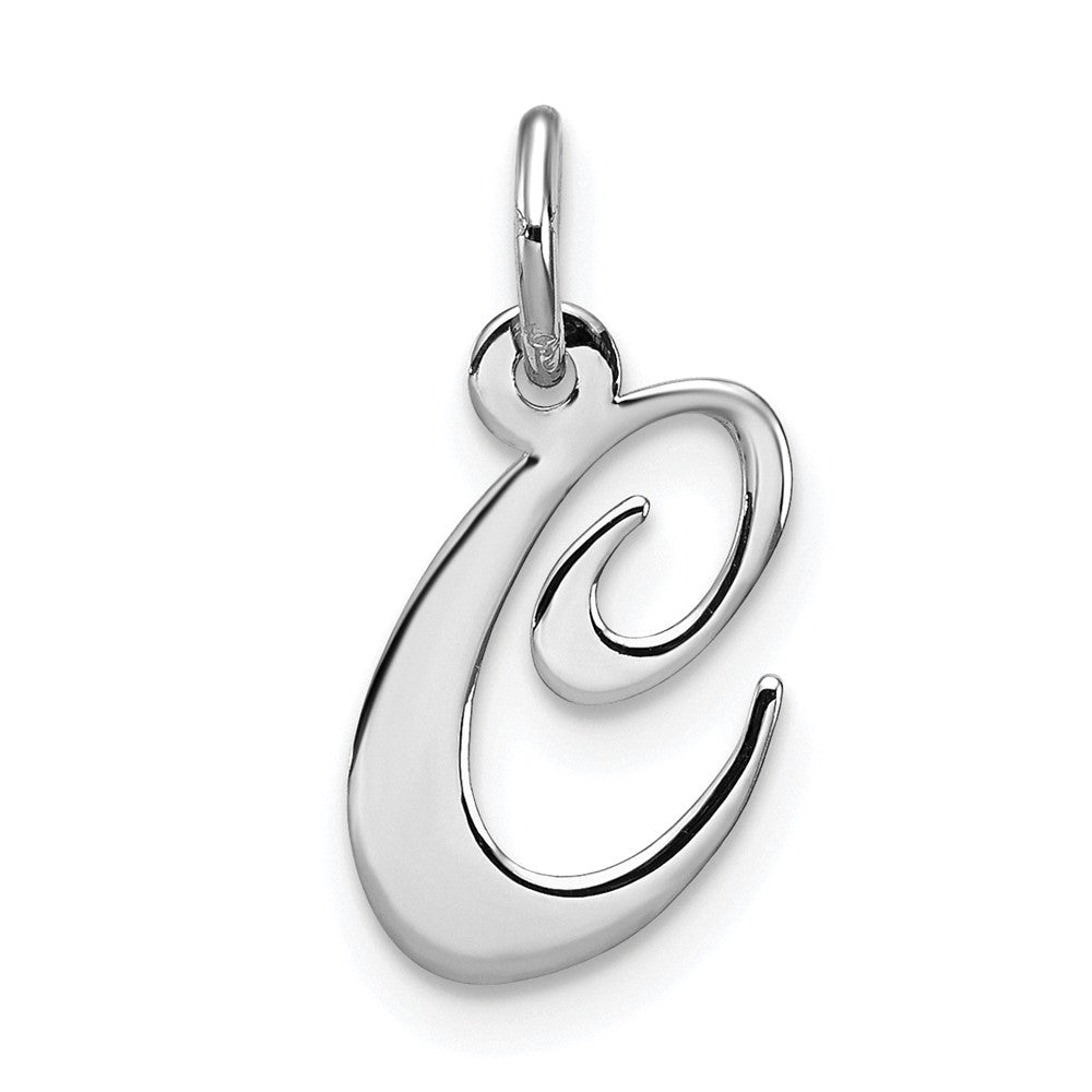 Sterlingsilber Rhodiniert Fantasie Schreibschrift Buchstabe C Initiale Charm
