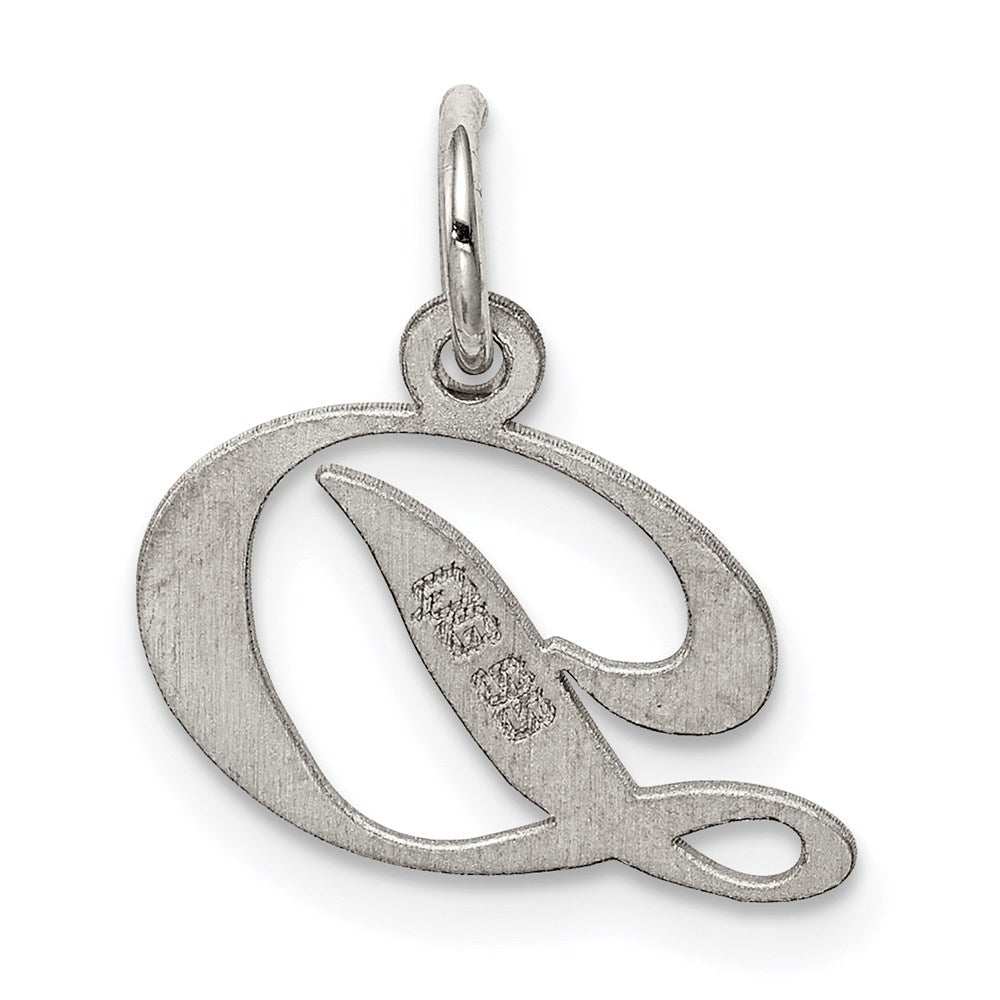 Sterlingsilber Rhodiniert Fantasie Schreibschrift Buchstabe D Initiale Charm
