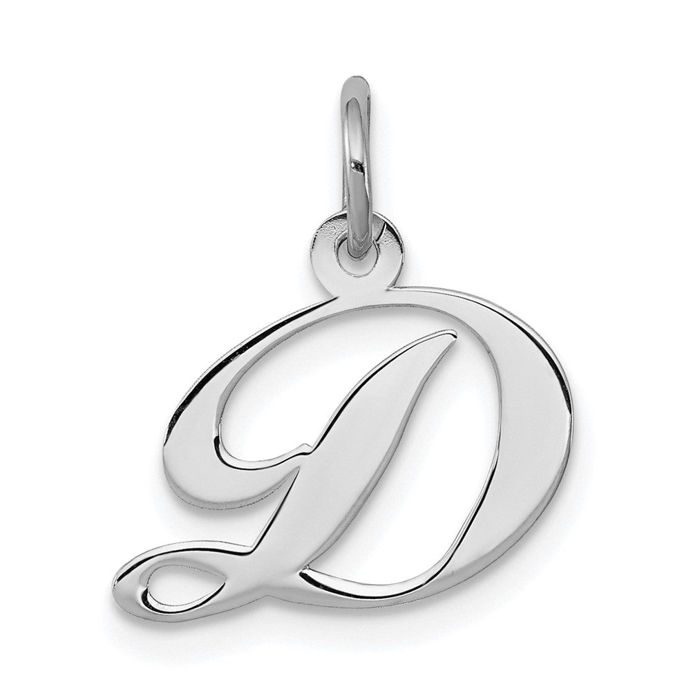 Sterlingsilber Rhodiniert Fantasie Schreibschrift Buchstabe D Initiale Charm