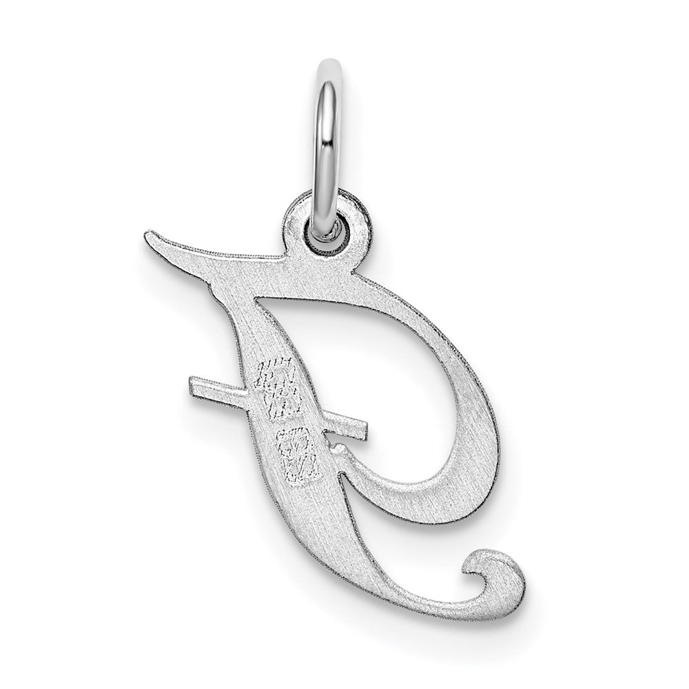 Sterlingsilber Rhodiniert Fantasie Schreibschrift Buchstabe F Initiale Charm
