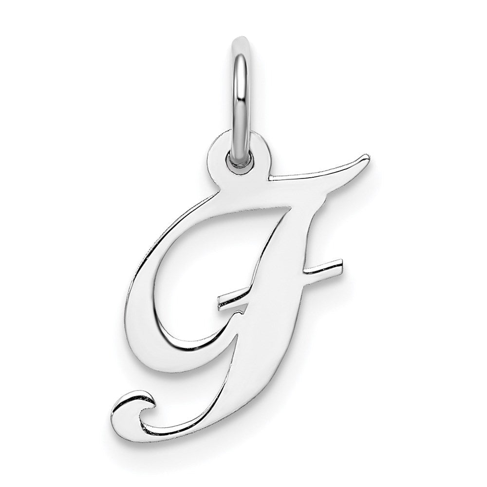 Sterlingsilber Rhodiniert Fantasie Schreibschrift Buchstabe F Initiale Charm