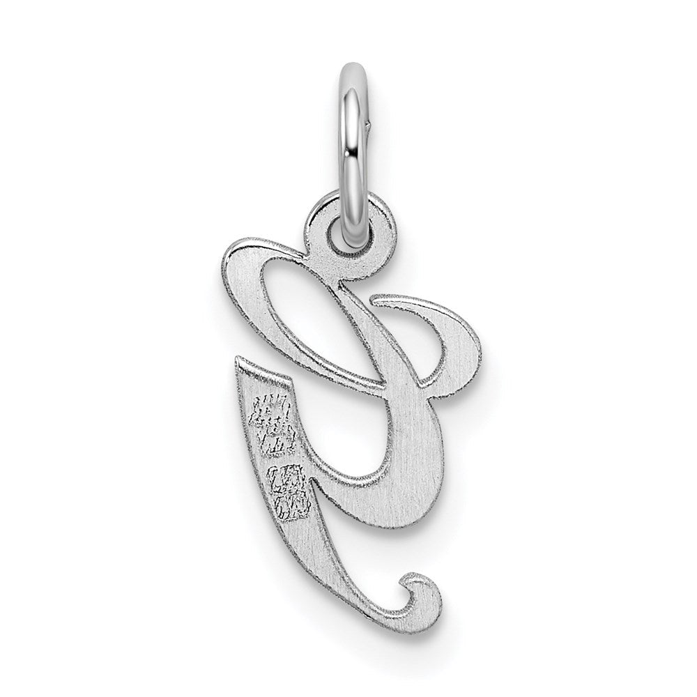 Sterlingsilber Rhodiniert Fantasie Schreibschrift Buchstabe G Initiale Charm