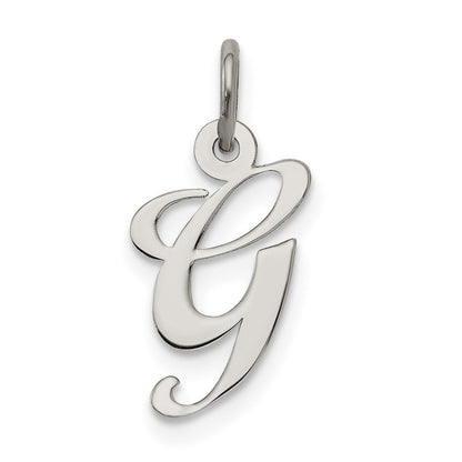 Sterlingsilber Rhodiniert Fantasie Schreibschrift Buchstabe G Initiale Charm
