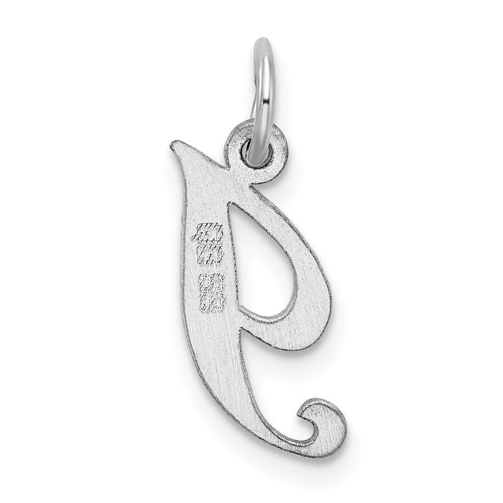 Sterlingsilber Rhodiniert Fantasie Schreibschrift Buchstabe I Initiale Charm