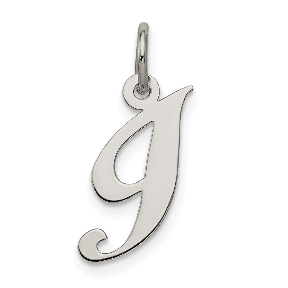 Sterlingsilber Rhodiniert Fantasie Schreibschrift Buchstabe I Initiale Charm