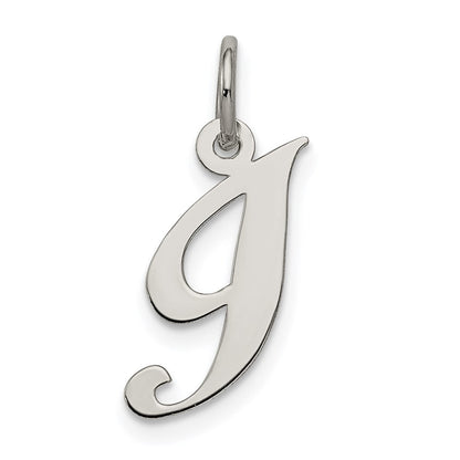 Sterlingsilber Rhodiniert Fantasie Schreibschrift Buchstabe I Initiale Charm