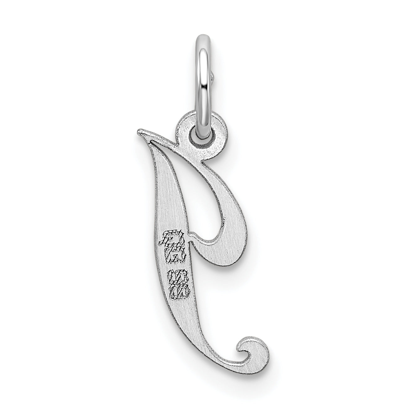 Sterlingsilber Rhodiniert Fantasie Schreibschrift Buchstabe J Initiale Charm