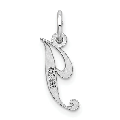 Sterlingsilber Rhodiniert Fantasie Schreibschrift Buchstabe J Initiale Charm