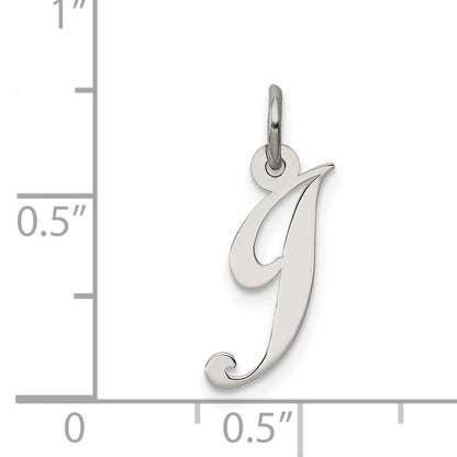 Sterlingsilber Rhodiniert Fantasie Schreibschrift Buchstabe J Initiale Charm