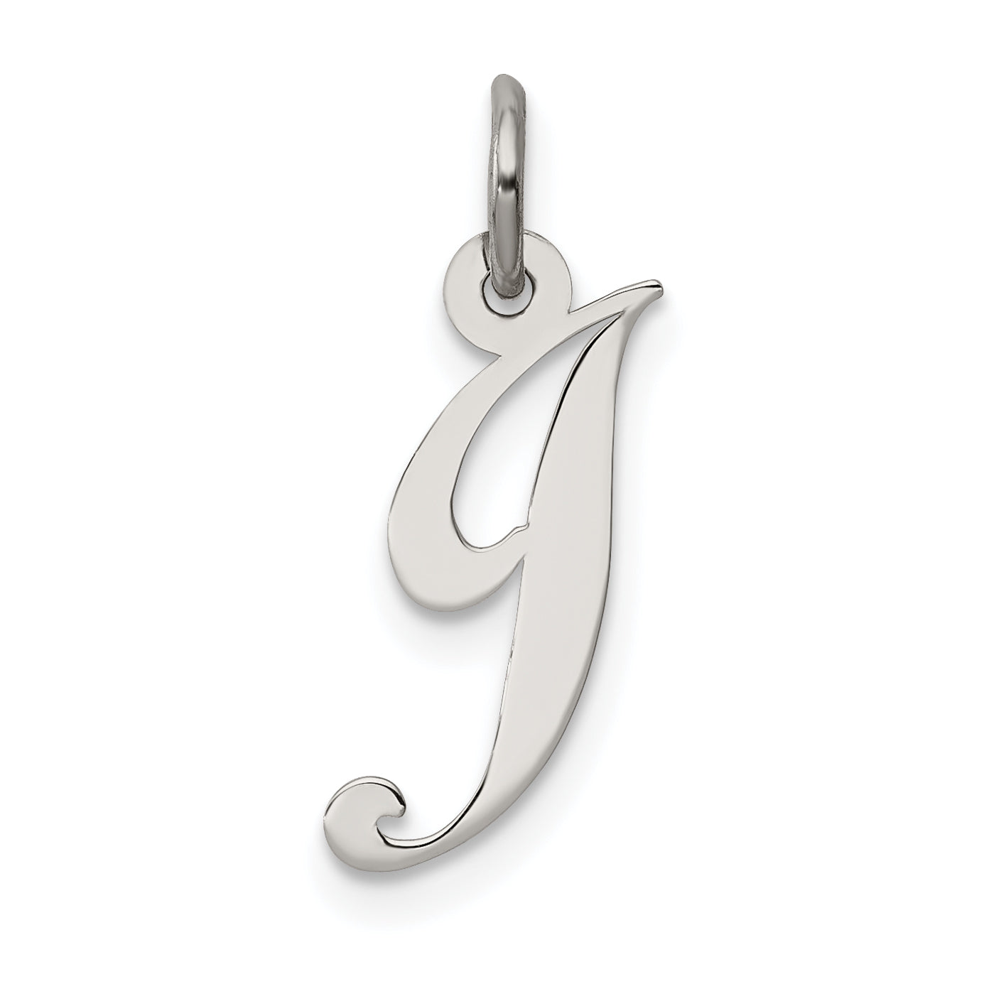 Sterlingsilber Rhodiniert Fantasie Schreibschrift Buchstabe J Initiale Charm
