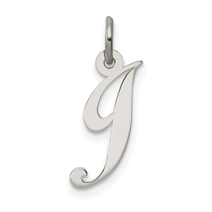 Sterlingsilber Rhodiniert Fantasie Schreibschrift Buchstabe J Initiale Charm