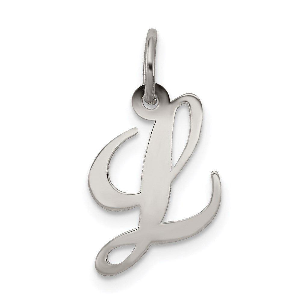 Sterlingsilber Rhodiniert Fantasie Schreibschrift Buchstabe L Initiale Charm