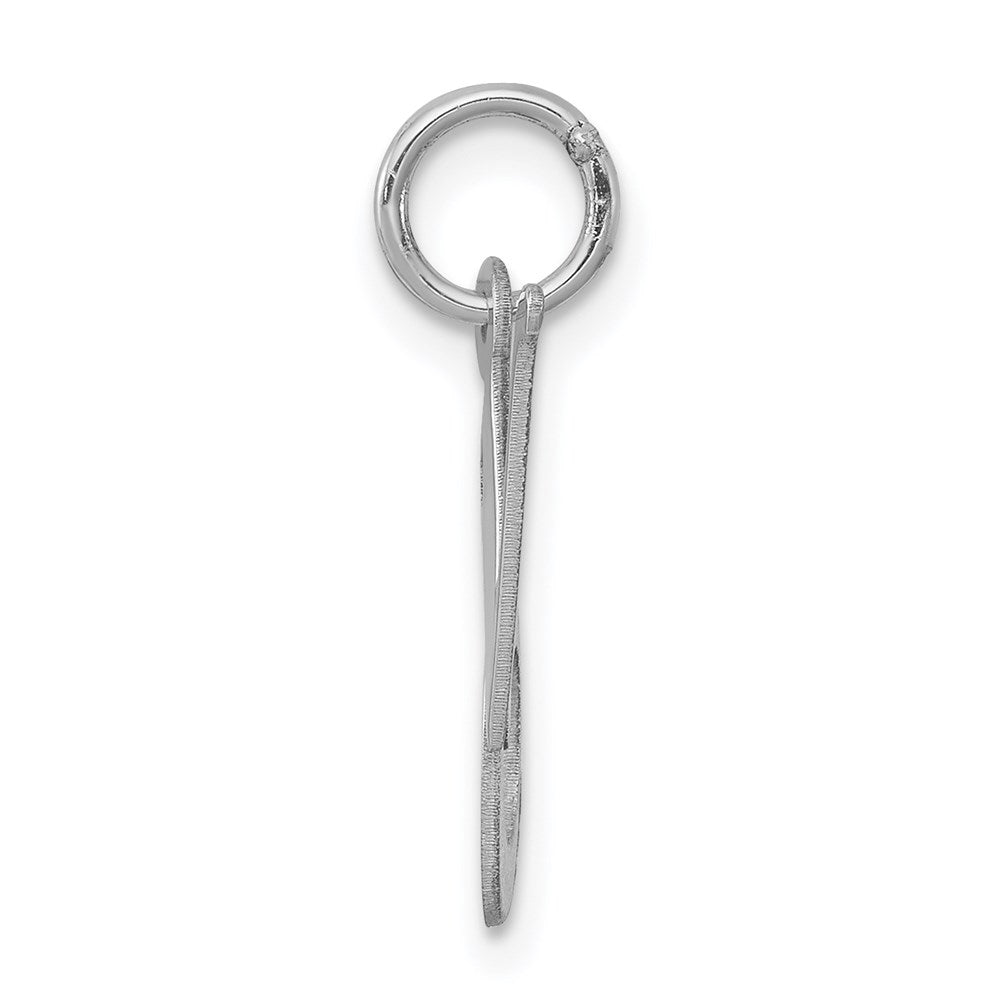 Sterlingsilber Rhodiniert Fantasie Schreibschrift Buchstabe N Initiale Charm