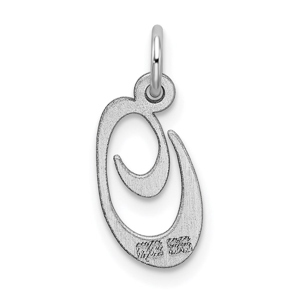 Sterlingsilber Rhodiniert Fantasie Schreibschrift Buchstabe O Initiale Charm