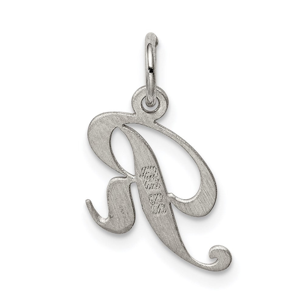 Sterlingsilber Rhodiniert Fantasie Schreibschrift Buchstabe R Initiale Charm