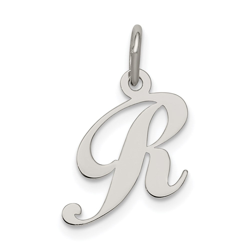 Sterlingsilber Rhodiniert Fantasie Schreibschrift Buchstabe R Initiale Charm
