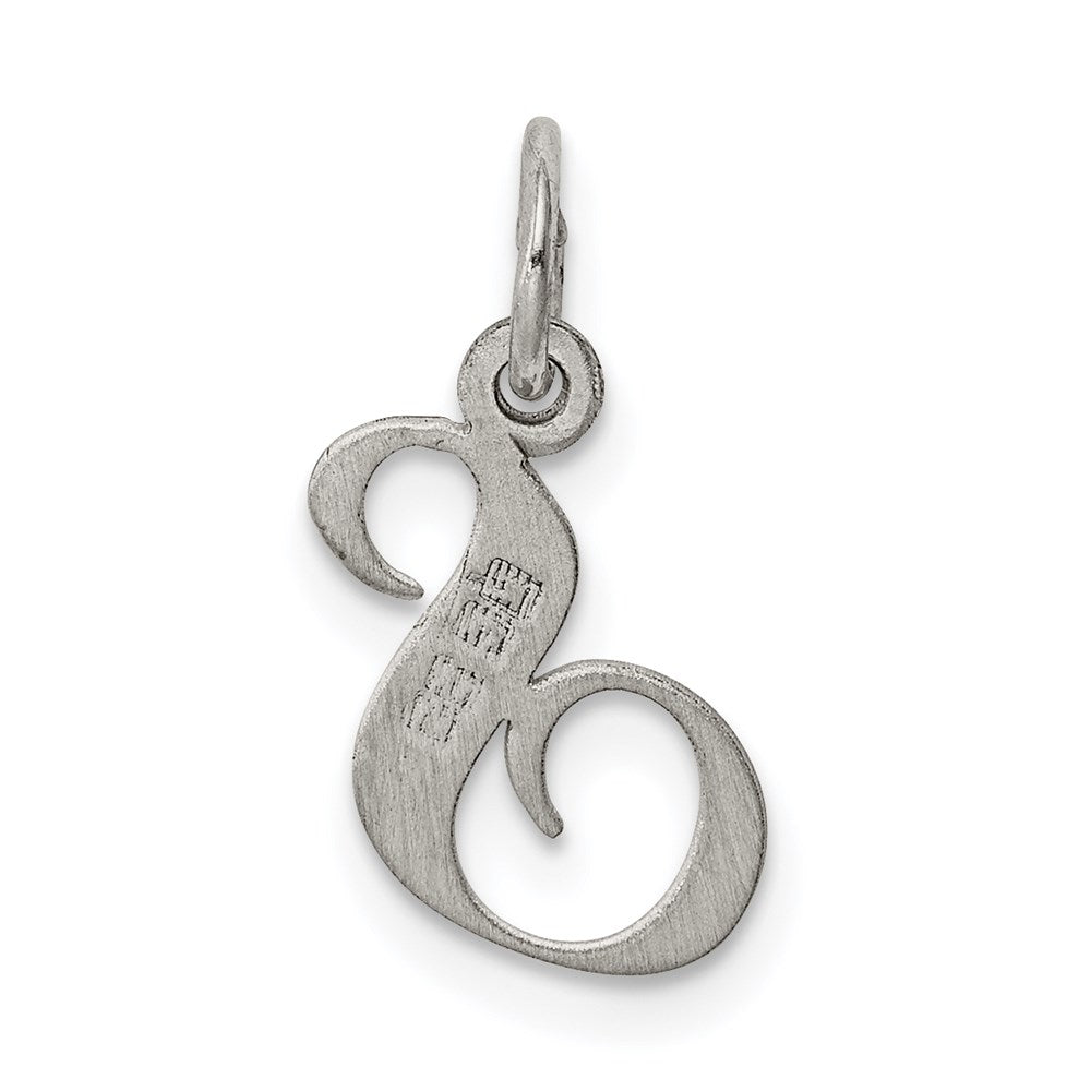 Sterlingsilber Rhodiniert Fantasie Schreibschrift Buchstabe S Initiale Charm
