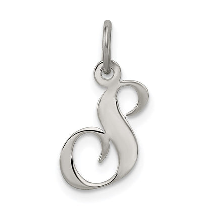 Sterlingsilber Rhodiniert Fantasie Schreibschrift Buchstabe S Initiale Charm