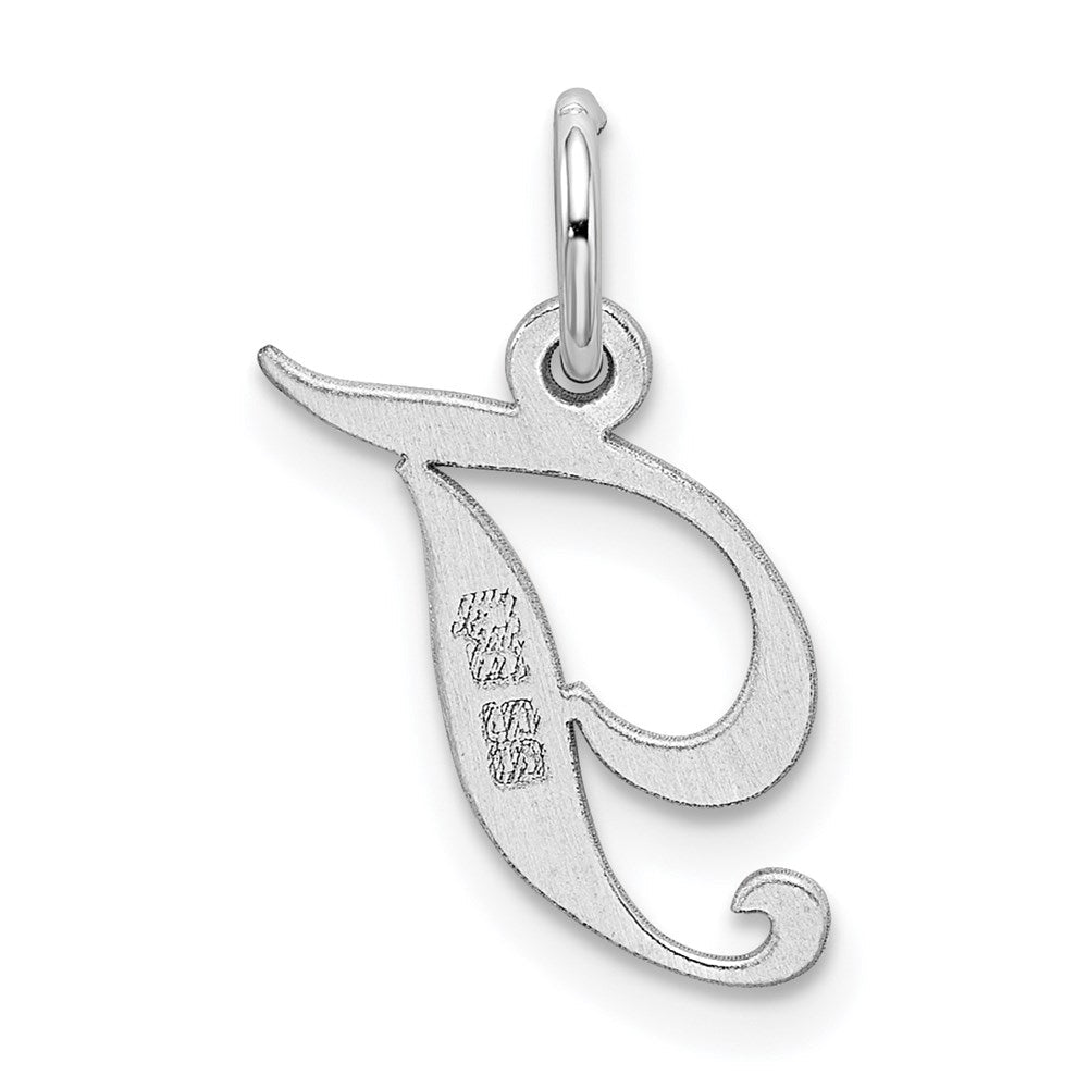 Sterlingsilber Rhodiniert Fantasie Schreibschrift Buchstabe T Initiale Charm