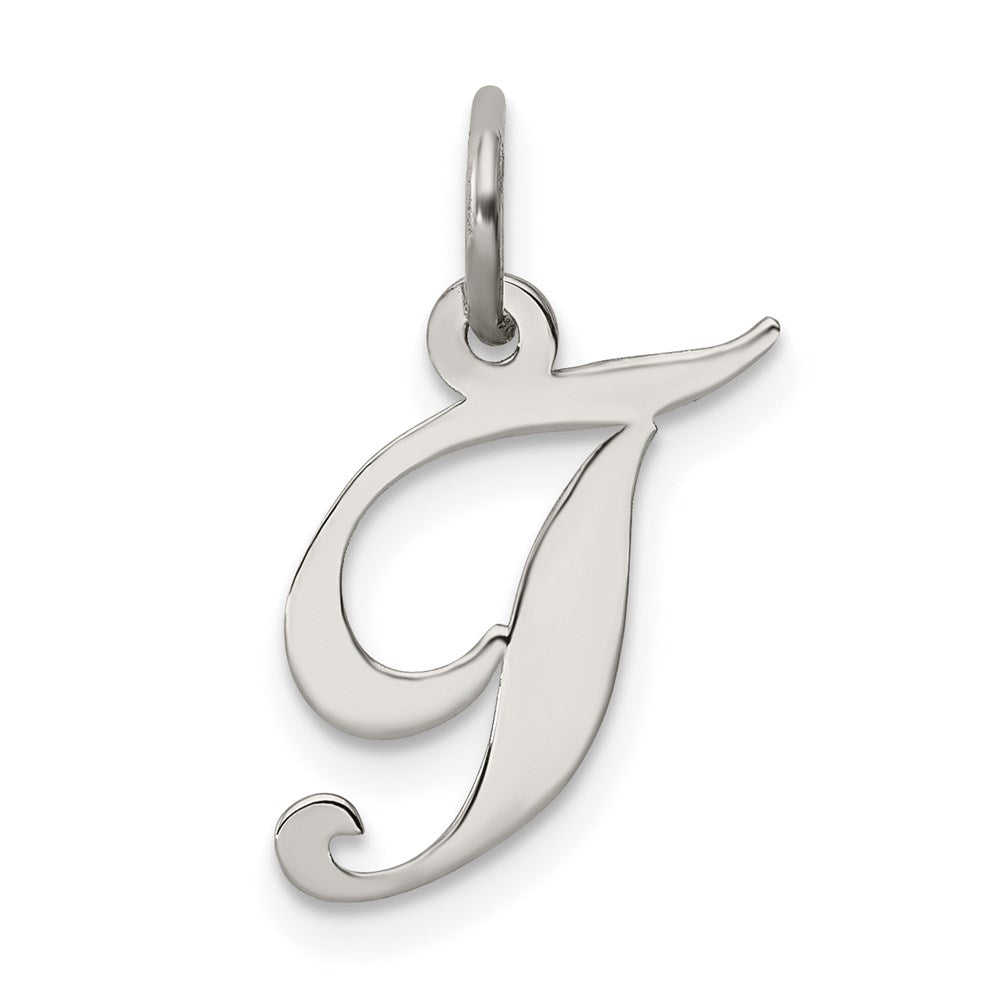 Sterlingsilber Rhodiniert Fantasie Schreibschrift Buchstabe T Initiale Charm